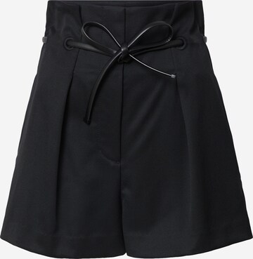 3.1 Phillip Lim Loosefit Bandplooibroek 'ORIGAMI' in Zwart: voorkant