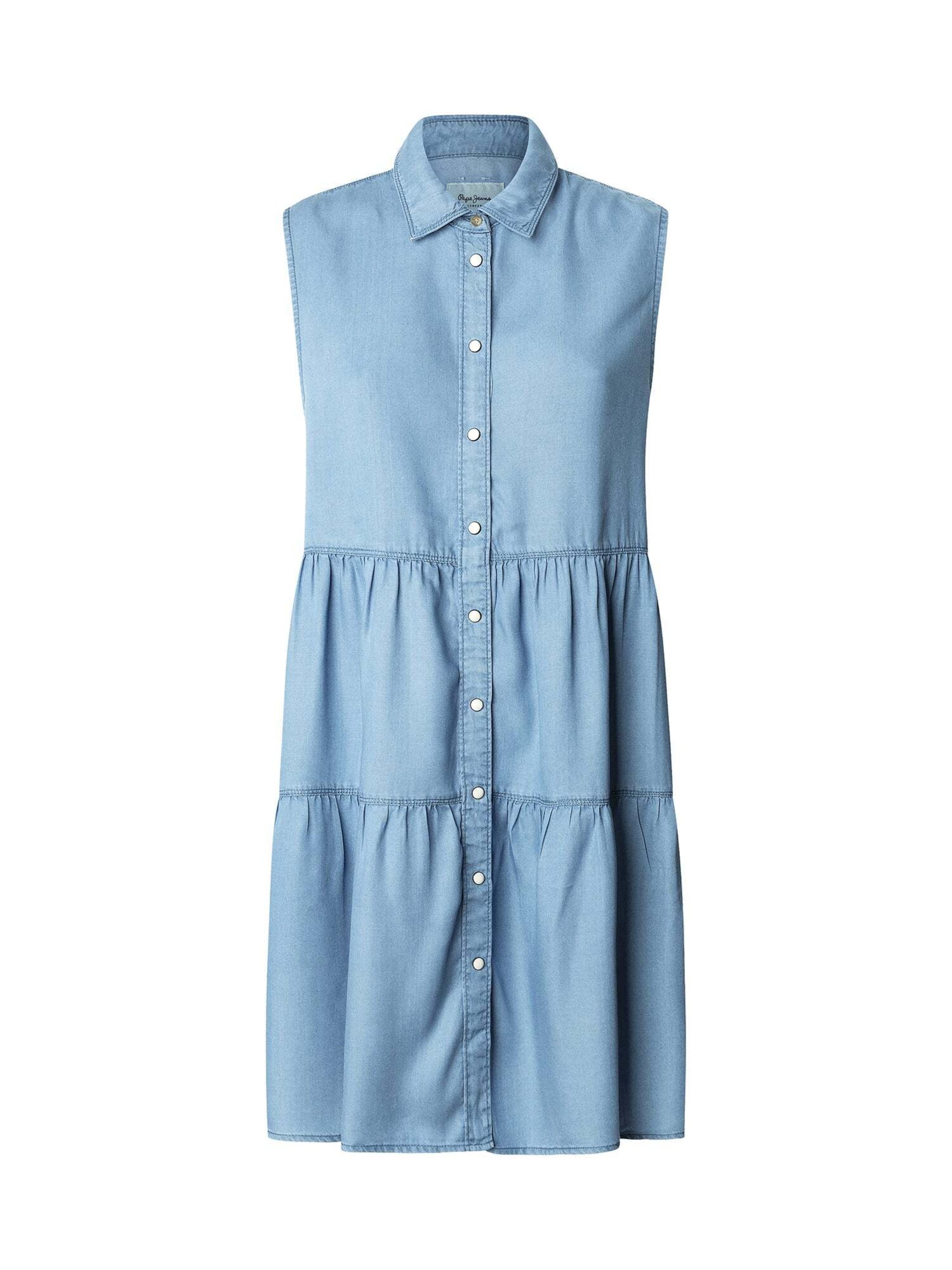 Pepe Jeans Shirt dress ' ARYA ' in Blue: front