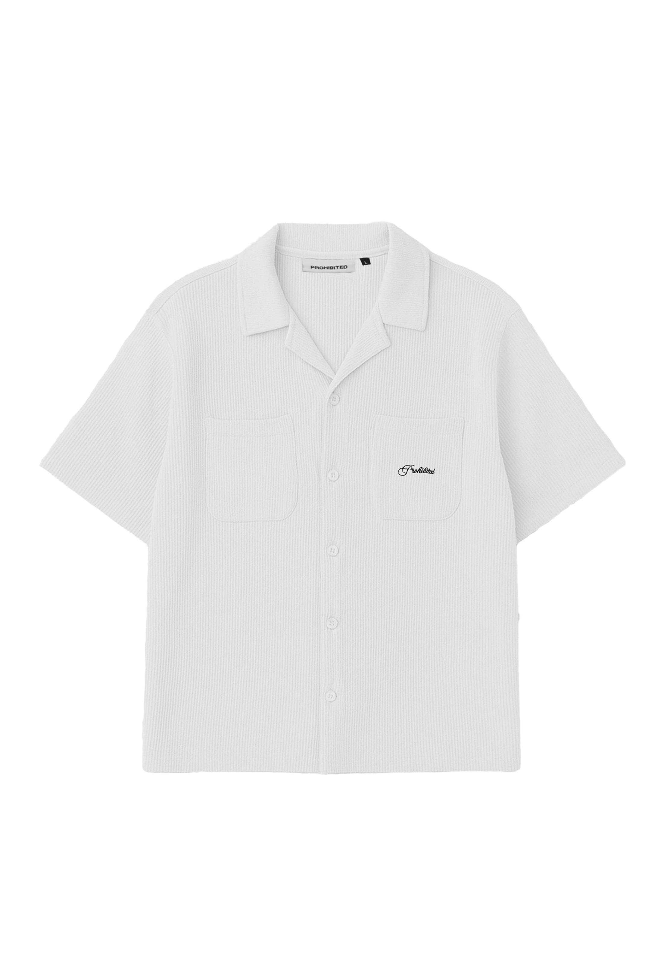 Prohibited Chemise 'Seaside' en XL en blanc naturel, Vue avec produit