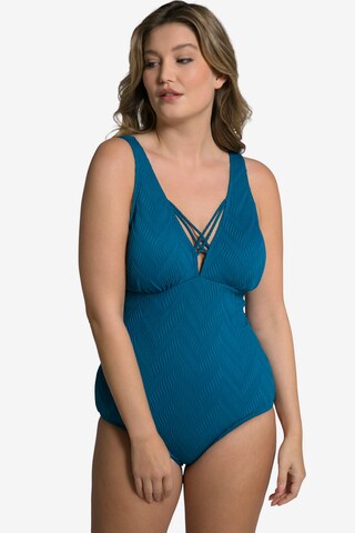 Ulla Popken Swimsuit in Blue: front