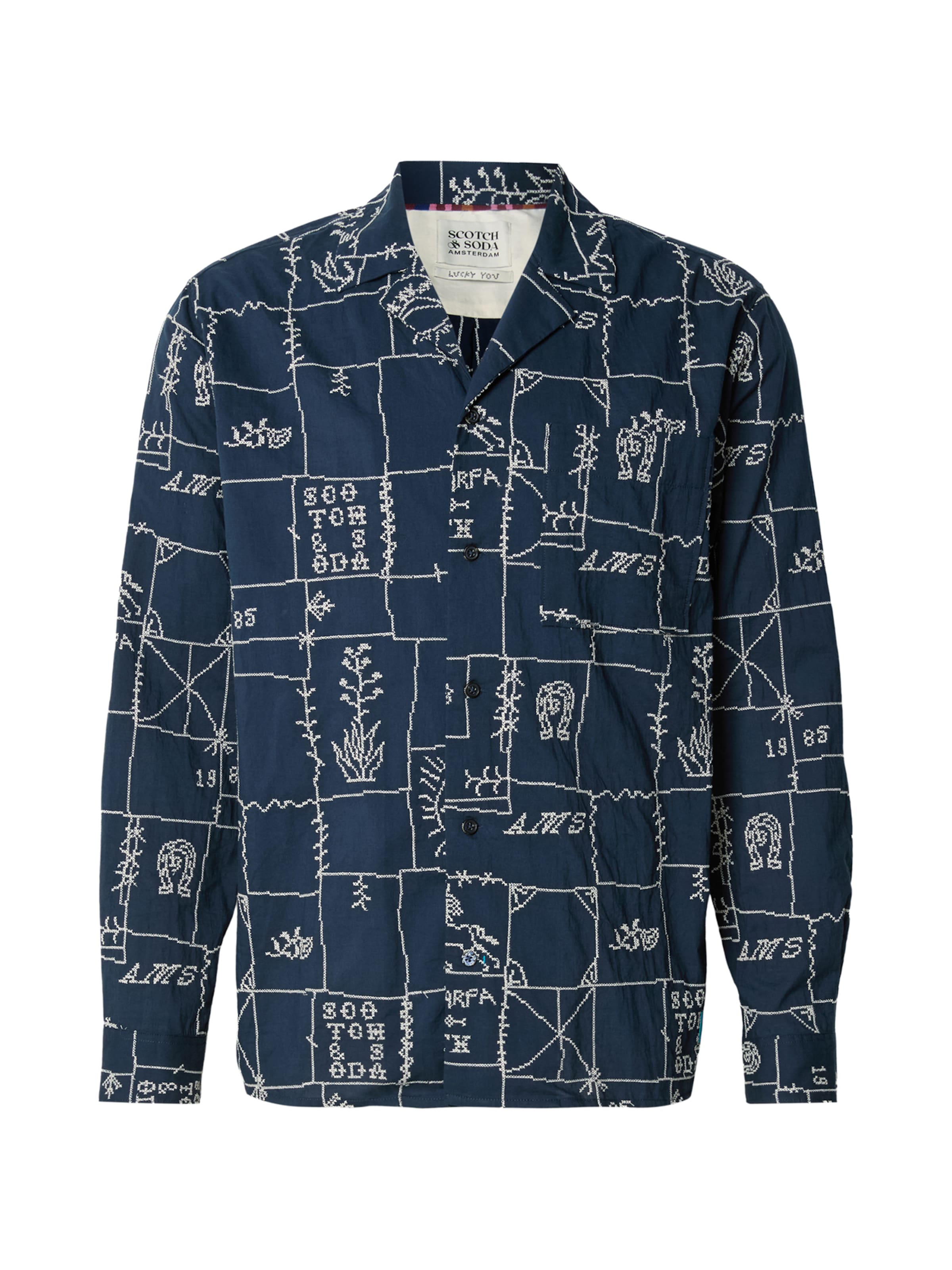 SCOTCH & SODA Comfort fit Ing - kék: elől