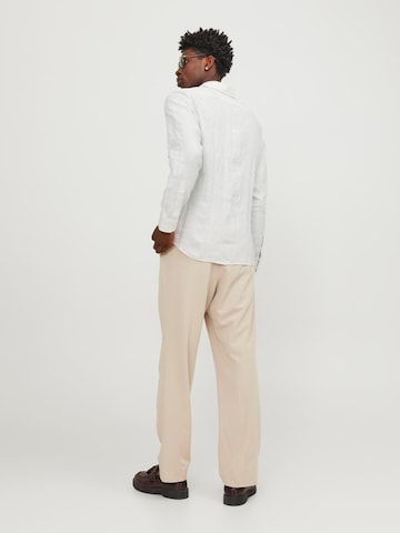 Jack & Jones Premium Regular fit Button Up Shirt in Beige