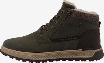 TOM TAILOR Schnürboots in Grün: Vorderseite
