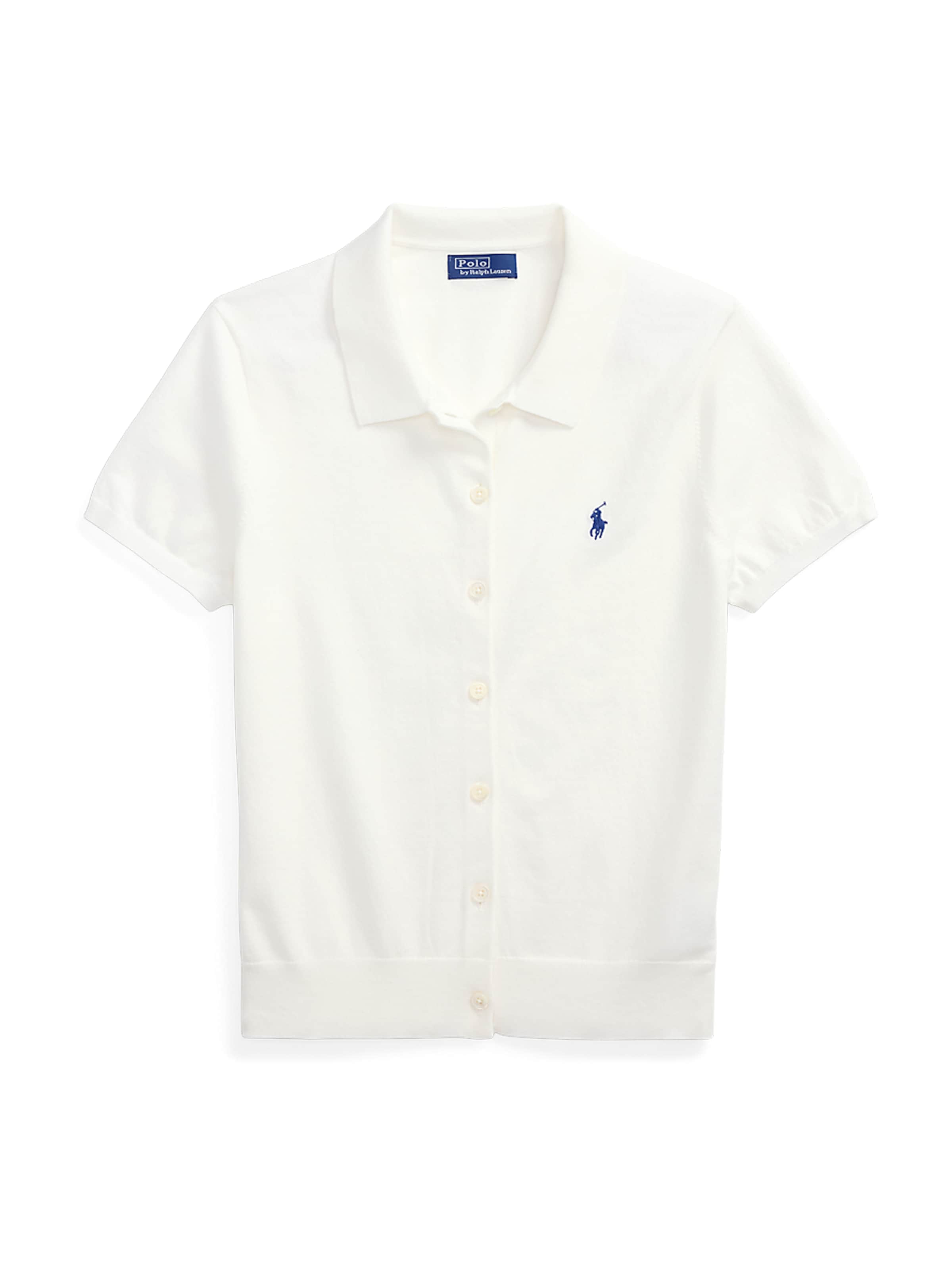 balts Polo Ralph Lauren Adīta jaka: no priekšpuses