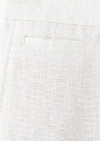 MANGO MAN Regular Chino Pants 'Oyster' in White
