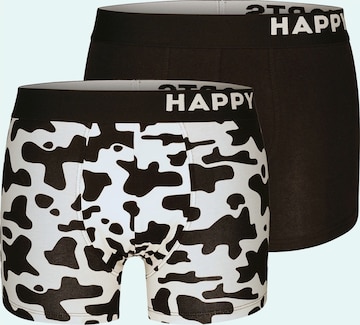 Happy Shorts Boxershorts ' Trunks ' in Zwart: voorkant