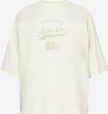 Public Desire Curve T-shirt i beige: framsida