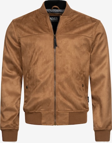 INDICODE JEANS Between-Season Jacket 'Abbott' in Brown: front