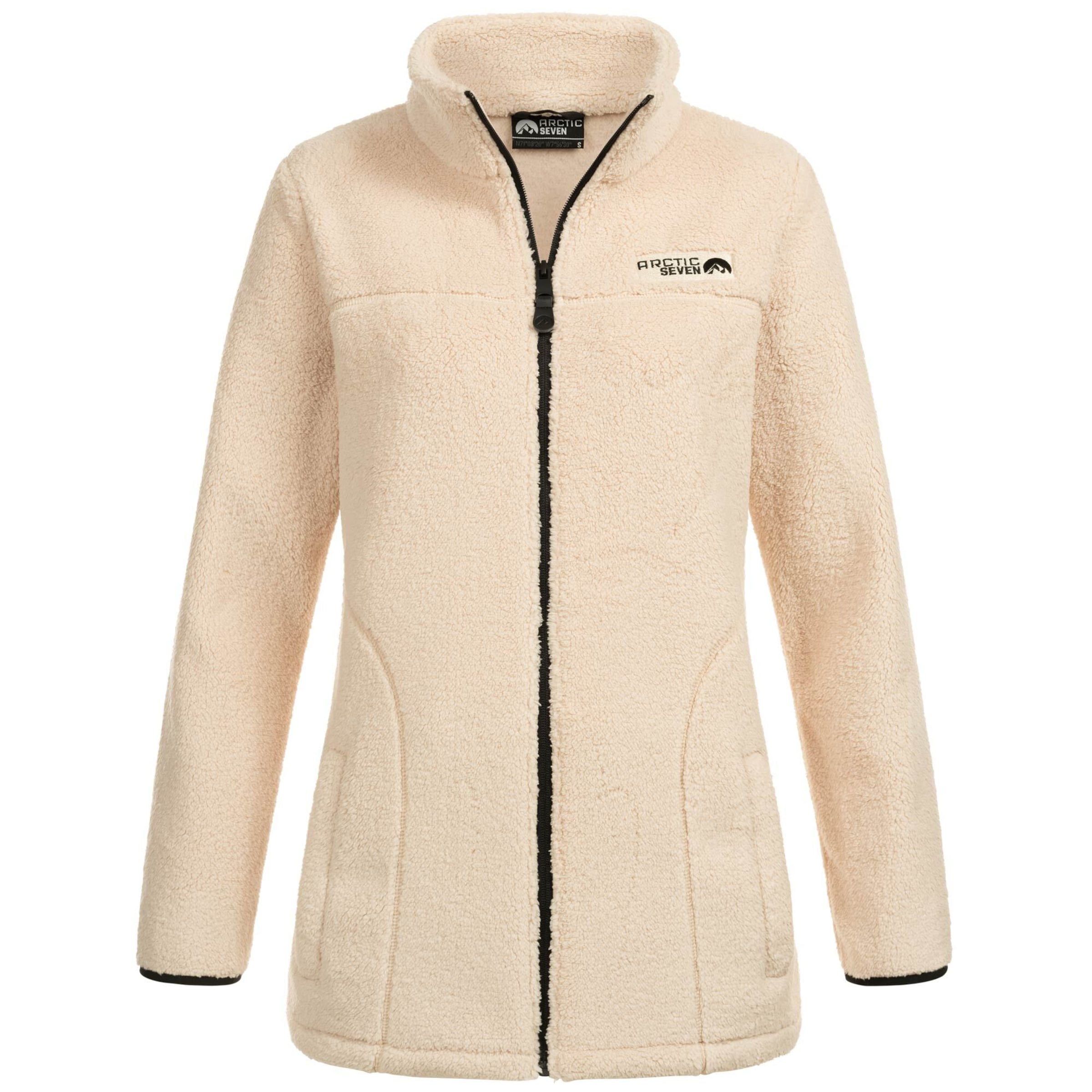 Arctic Seven Fleece Jacket 'Sherpa' in Beige: front