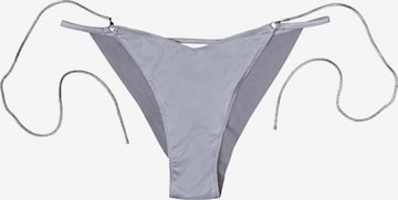 Panty 'String Onyks, Satin Optik, mit Baumwollzwickel, normale Leibhöhe M' di ESOTIQ in grigio: frontale