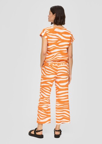 Wide Leg Pantalon à pince s.Oliver en orange