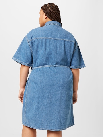 Calvin Klein Jeans Curve Skjortklänning i blå