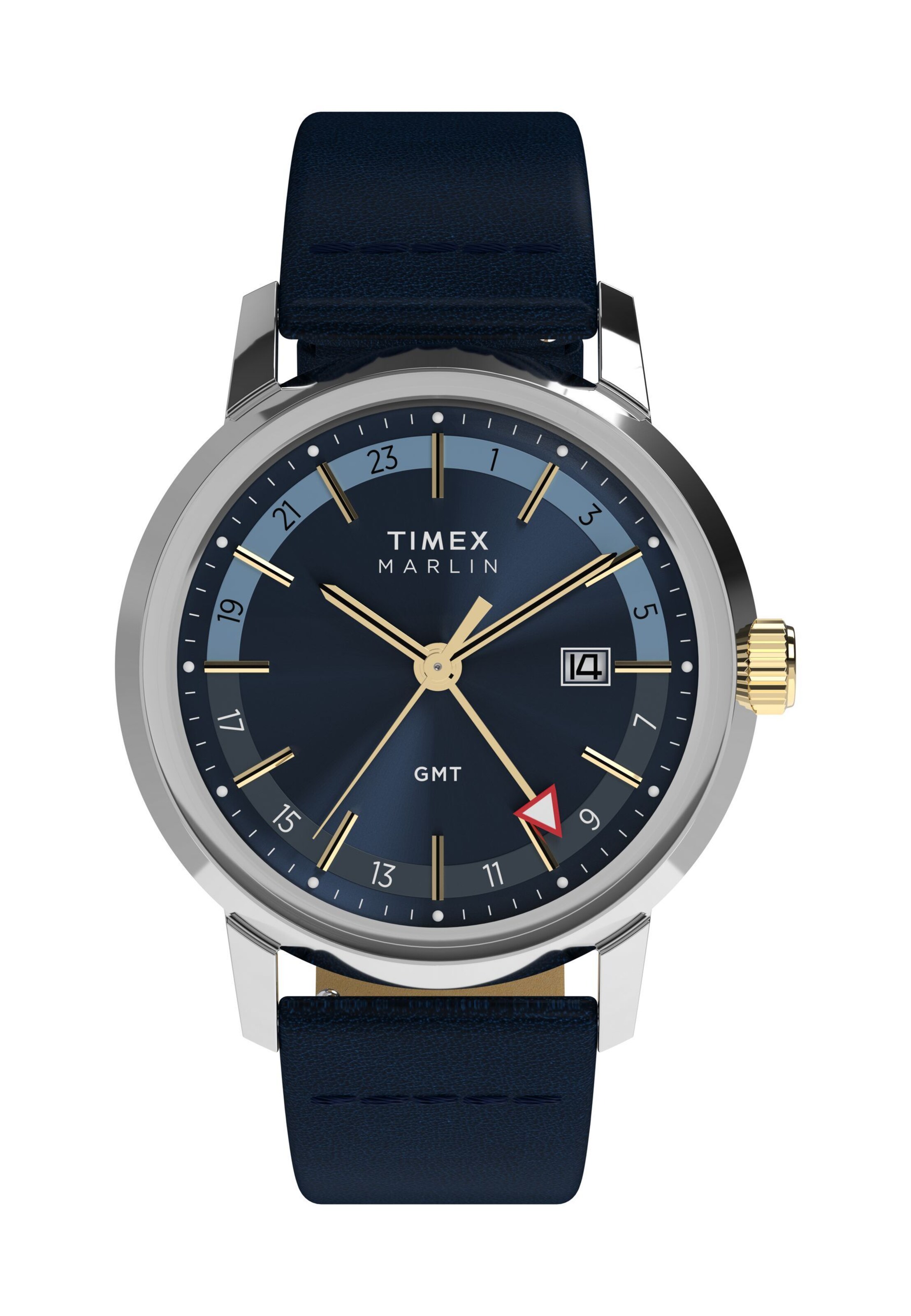 TIMEX Quartz Analog Watch ' Marlin® Quartz GMT ' in Blau: Vorderseite