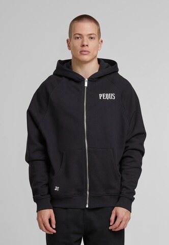 Pequs Sweat jacket in Black: front