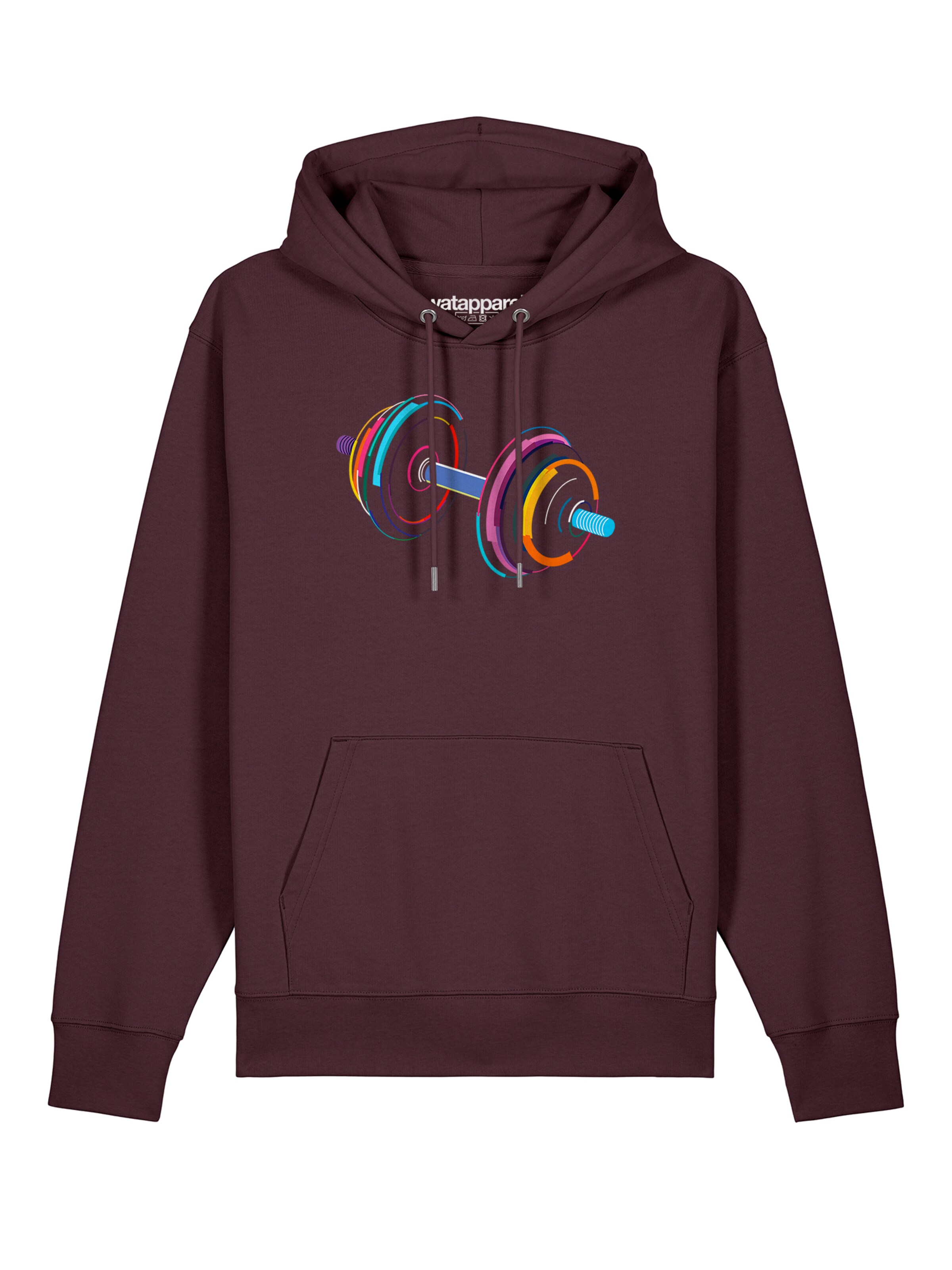 Watapparel Sweatshirt '80s Hantel' in Rot: Vorderseite