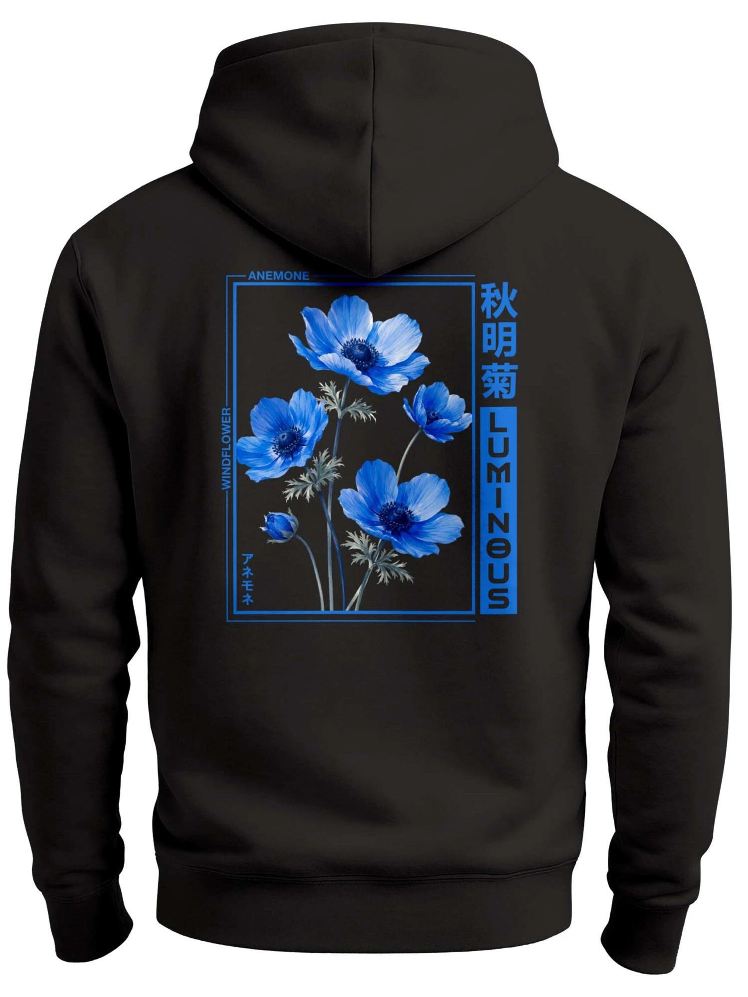 Neverless Sweatshirt 'Blumen' in Black: front
