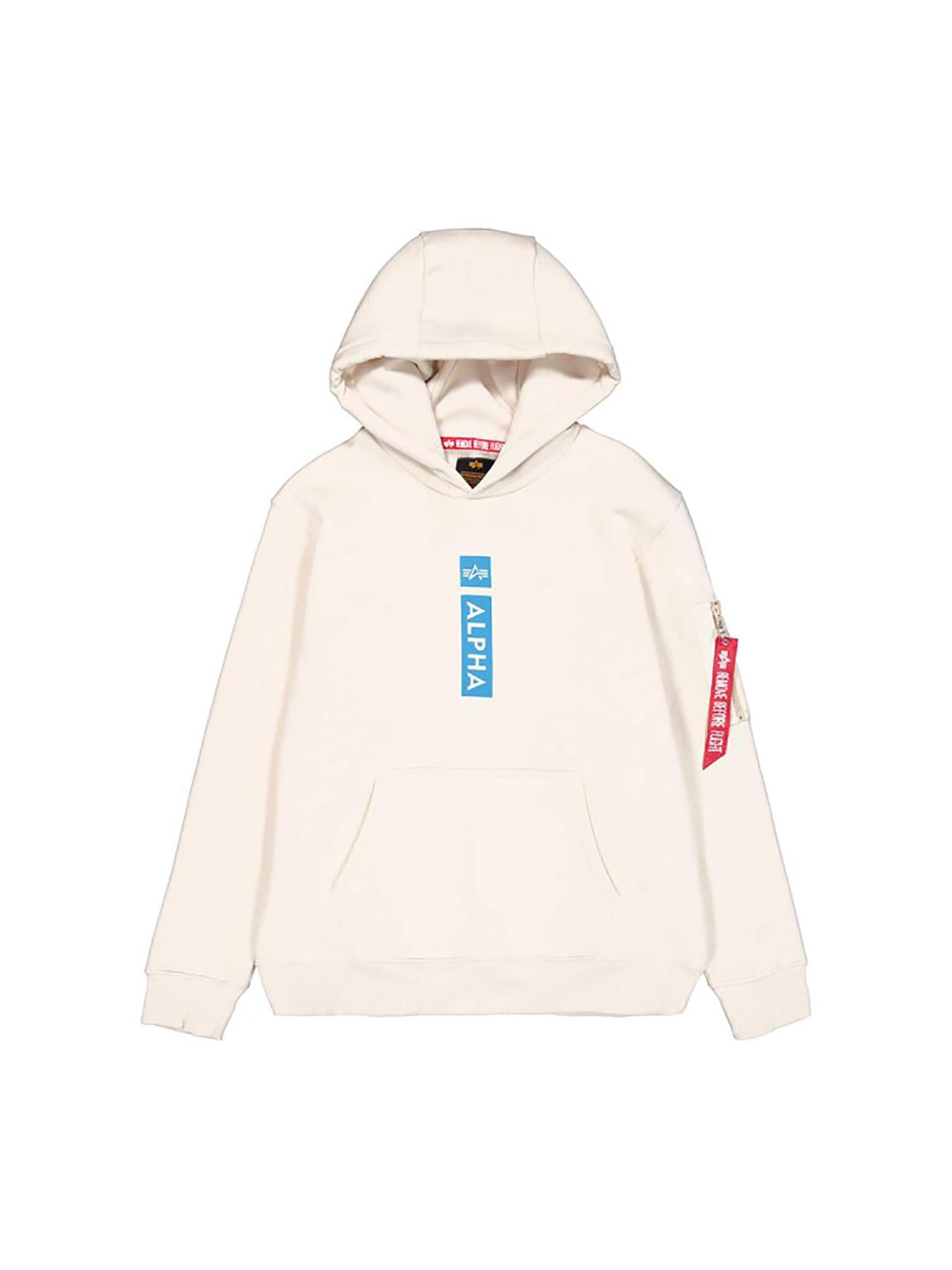 ALPHA INDUSTRIES Sweatshirt 'Alpha PP'‌‌‌‌‌‌‌ in Weiß: Vorderseite
