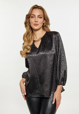 faina Blouse in Zwart: voorkant