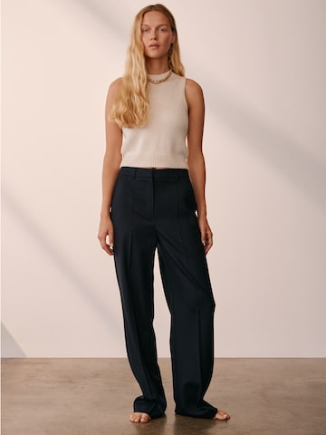 ABOUT YOU x Marie von Behrens Loose fit Pleated Pants 'Lia' in Blue