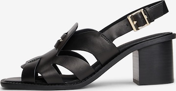 Sandales à lanières TOMMY HILFIGER en noir : devant
