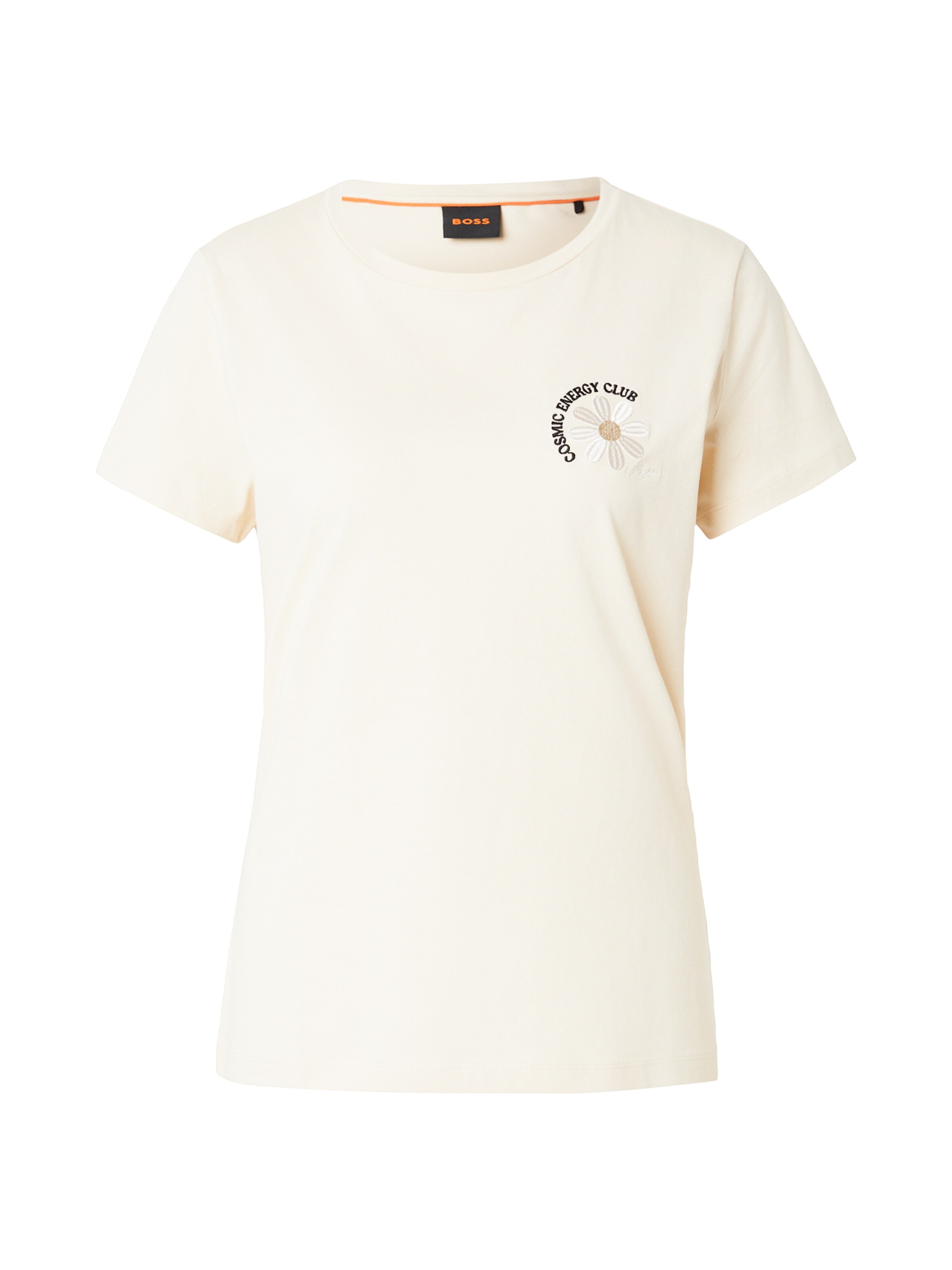 BOSS T-Shirt 'C_Elove_5' in XS in hellgelb / schwarz / weiß, Produktansicht