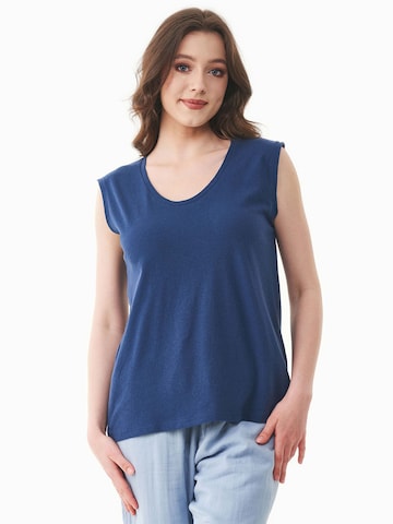Organication Top in Blue: front