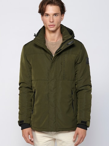 KOROSHI Between-season jacket in Green: front