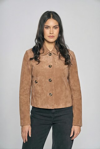 FREAKY NATION Демисезонная куртка ' Velvy-FN ' в Коричневый: спереди