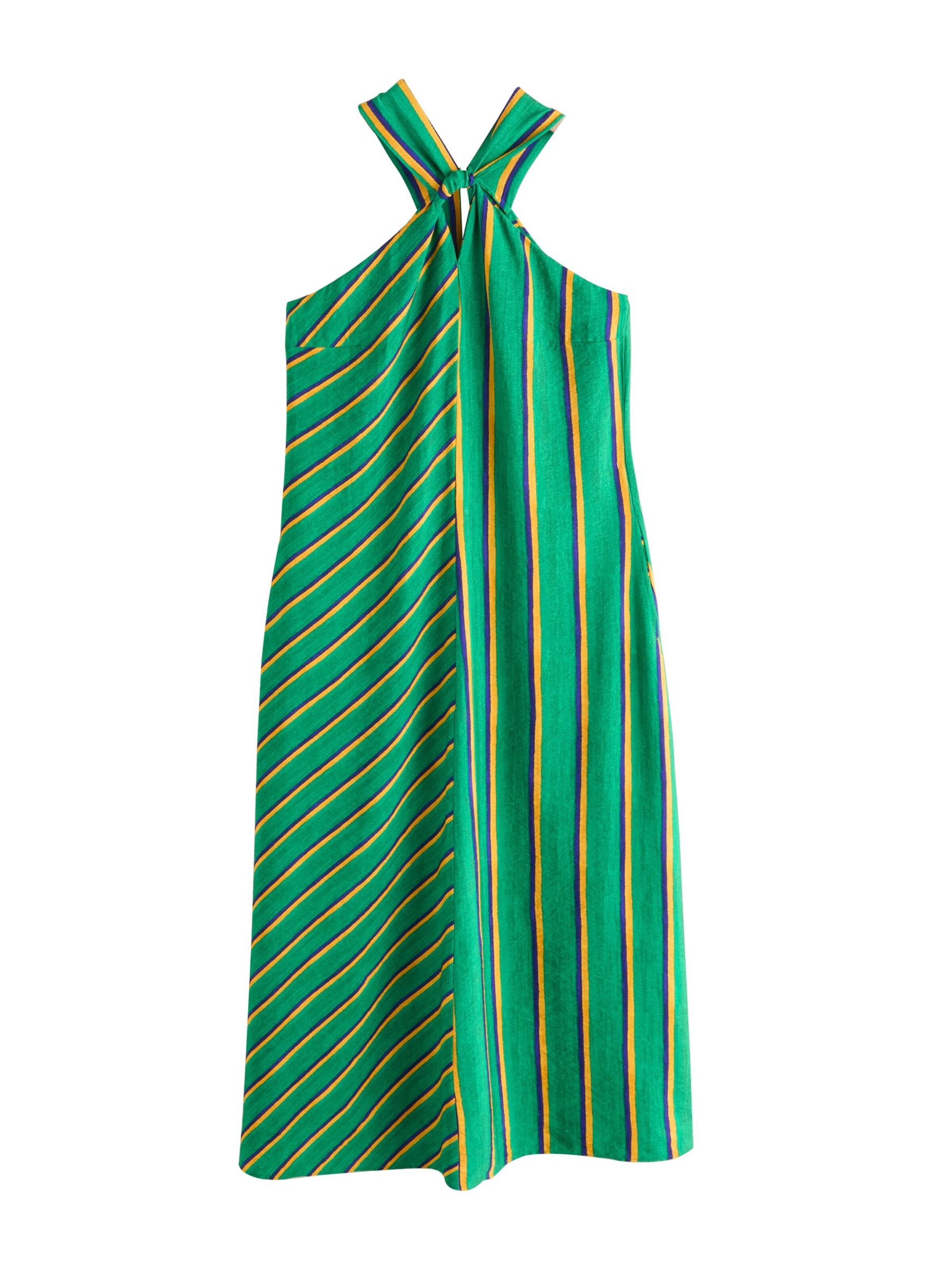 Next Robe d’été en safran / roseau / bleu violet, Vue avec produit