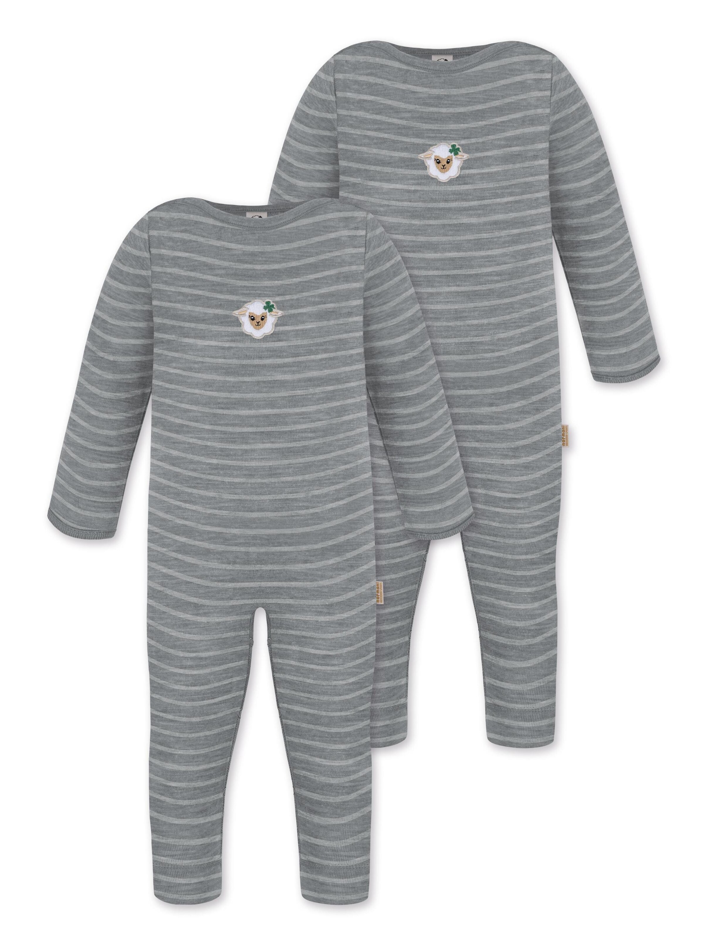 normani Strampler 'Tangoio' in Grau: Vorderseite