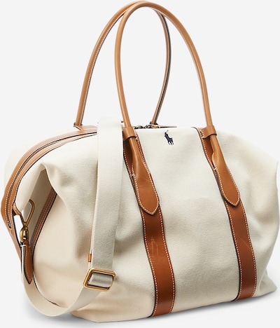 „Weekender“ krepšys iš Polo Ralph Lauren, spalva – kremo / karamelės, Prekių apžvalga