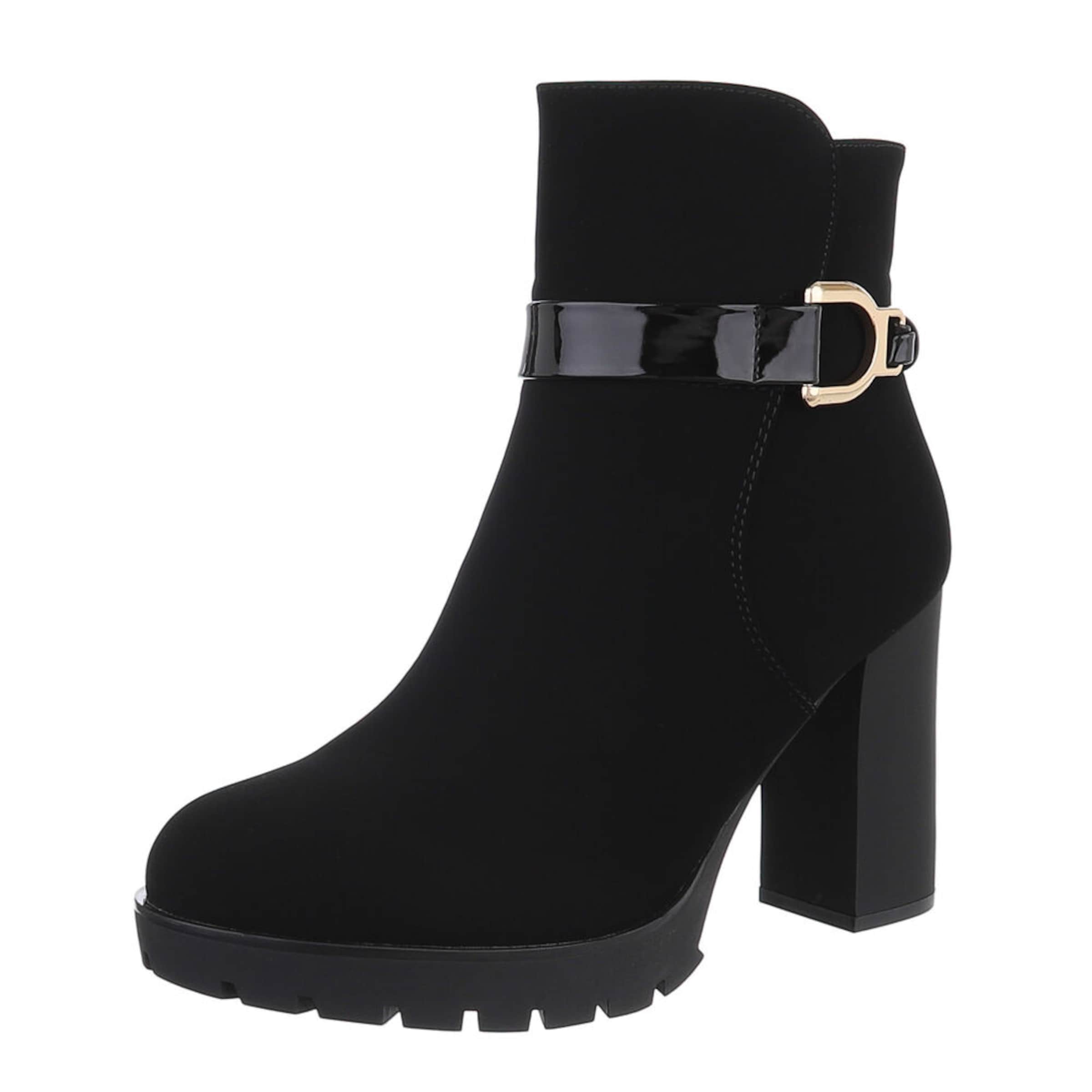 Ital-Design Ankle Boots in Black: front