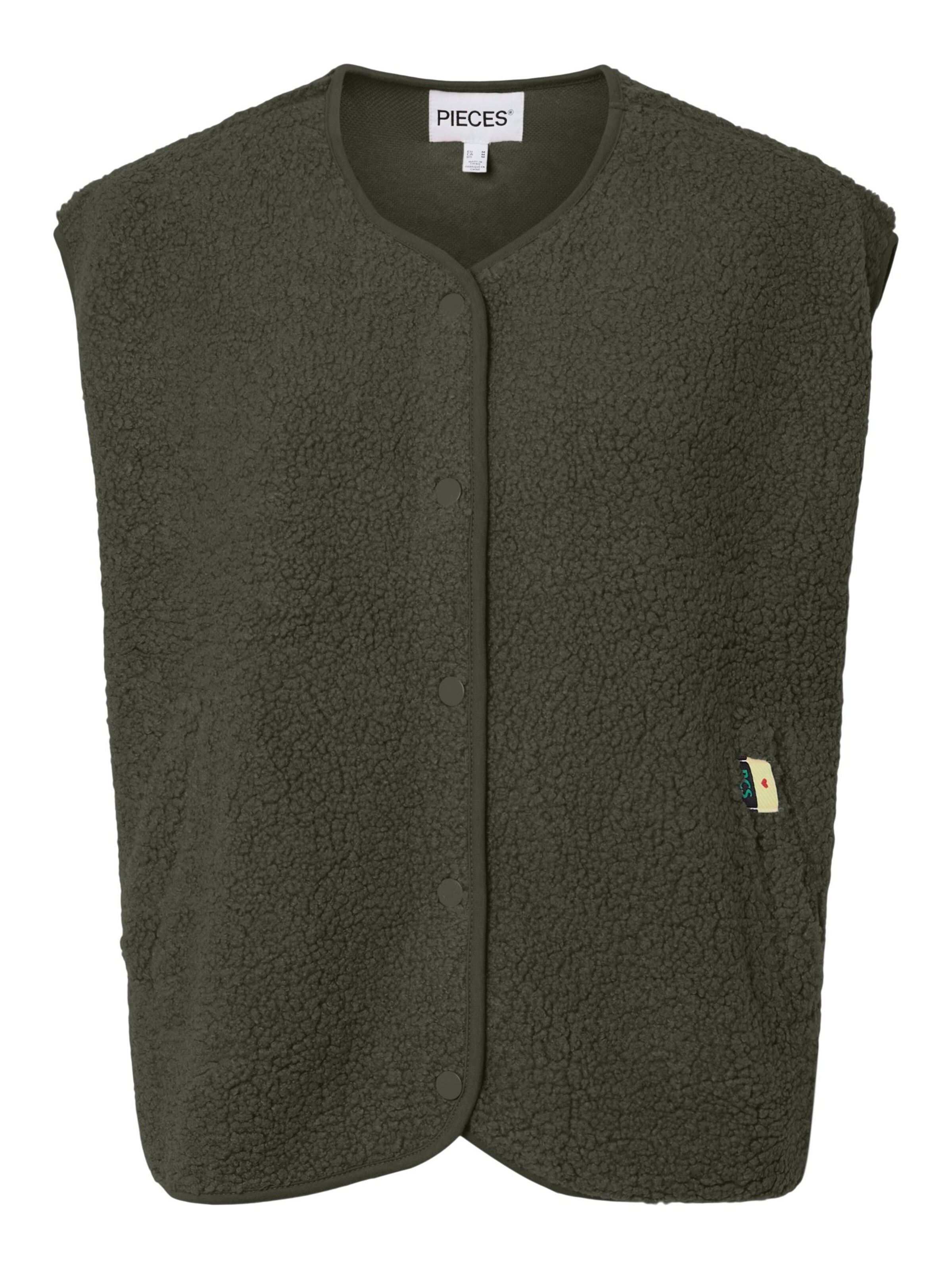 Gilet 'PCKatty' PIECES en vert : devant