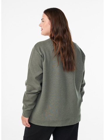 Sweat-shirt 'Vigga' Zizzi en vert
