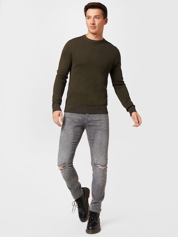 JACK & JONES Sweater 'GLOBE' in Green