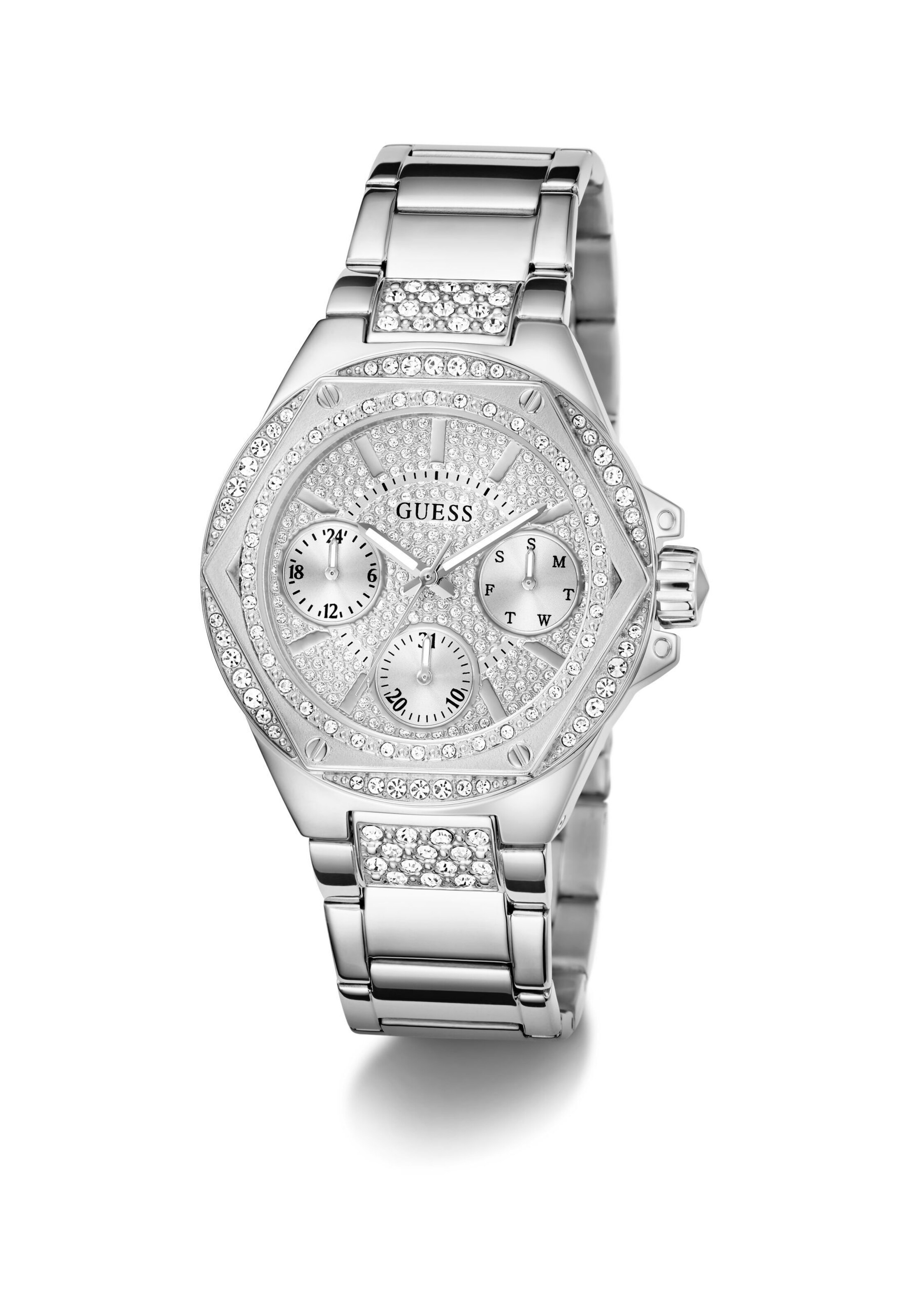 GUESS Uhr 'ENVY' in Silber: Vorderseite