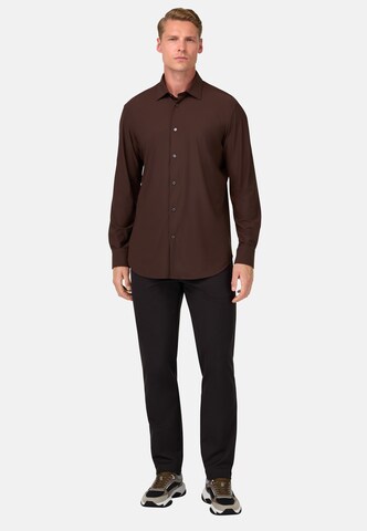 Coupe regular Chemise Boggi Milano en marron