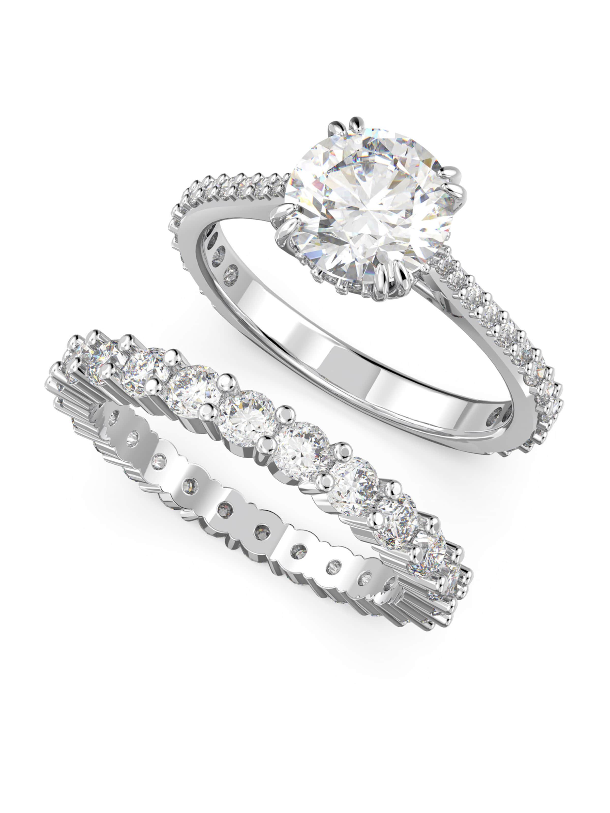 Swarovski Ring in Zilver: voorkant