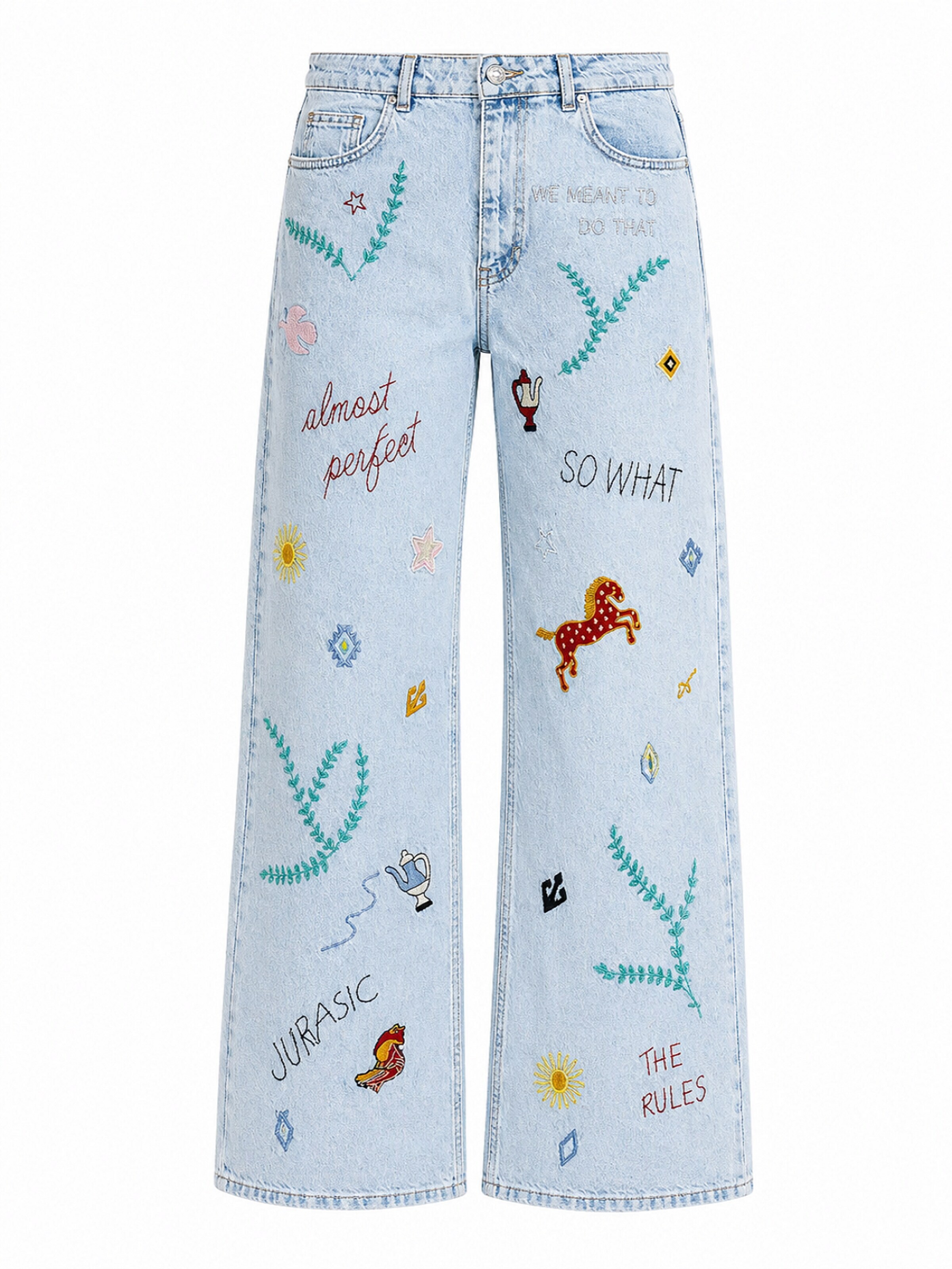 IT'S BASIC Regular Jeans 'STRAIGHT MID RISE JEANS (Lenght 30)' in Blue: front