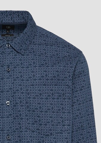 QS Regular fit Overhemd in Blauw