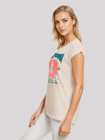 T-shirt 'California skull summer vibes' F4NT4STIC en beige