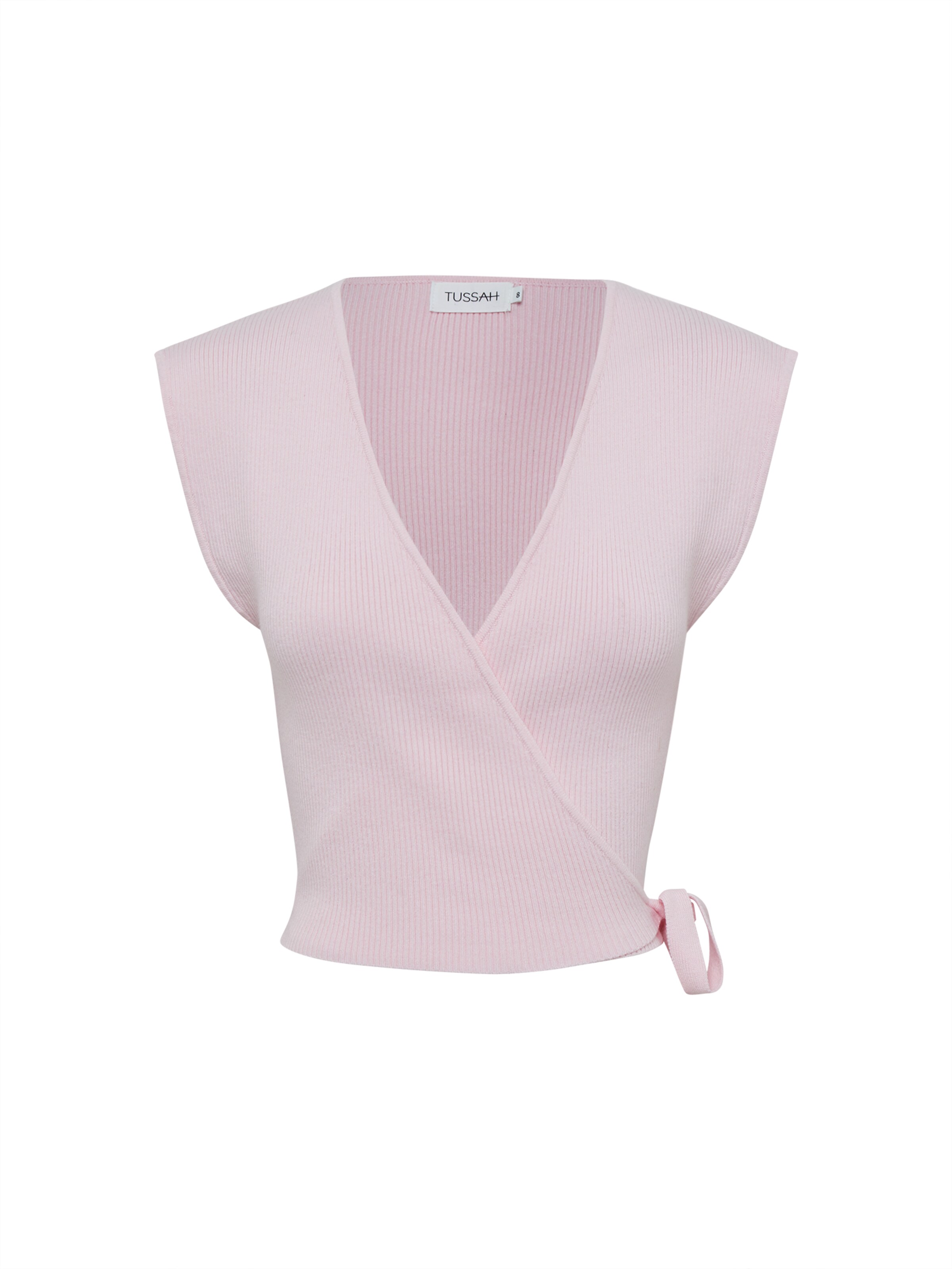 Tussah Top 'FAE WRAP' – pink: přední strana