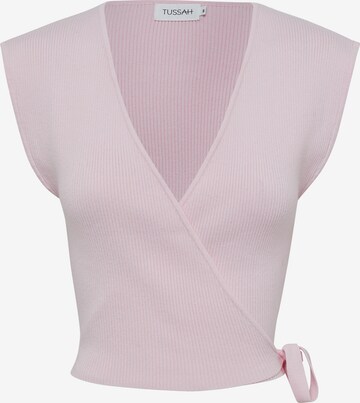 Tussah Top 'FAE WRAP' in Pink: front