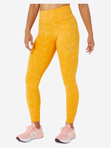 ASICS - Skinny Pantalón deportivo en amarillo: frente