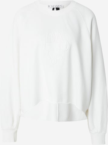 Sweat-shirt 'LA' 10Days en blanc : devant