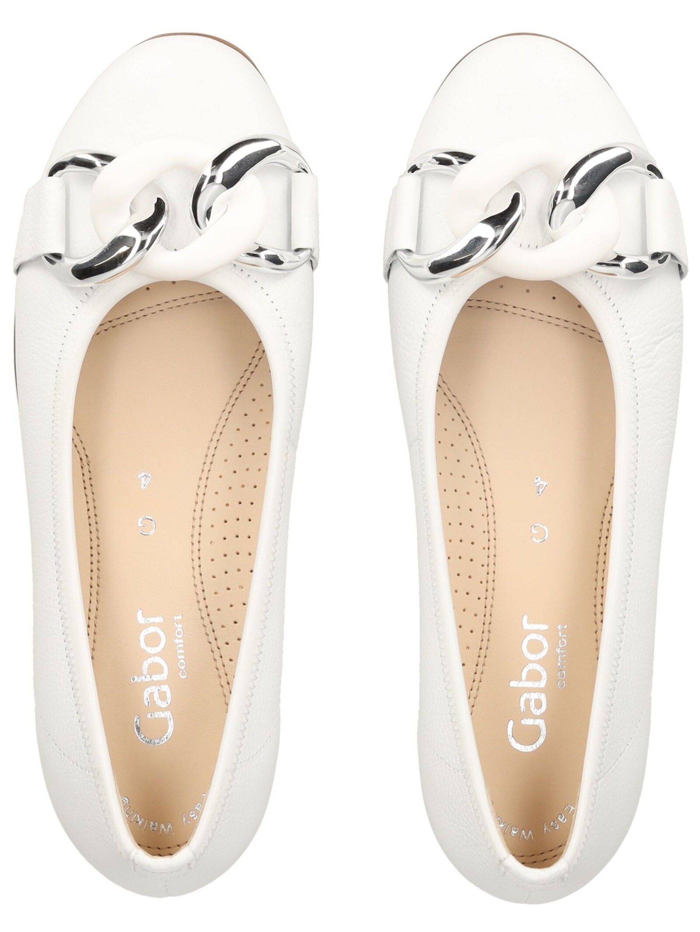 GABOR Ballet Flats in White