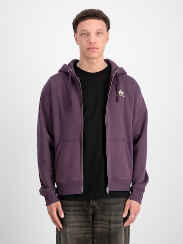 Giacca di felpa di ALPHA INDUSTRIES in lilla: frontale
