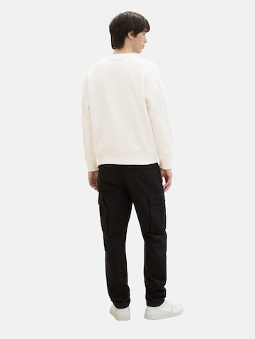TOM TAILOR DENIM Loosefit Cargobroek in Zwart