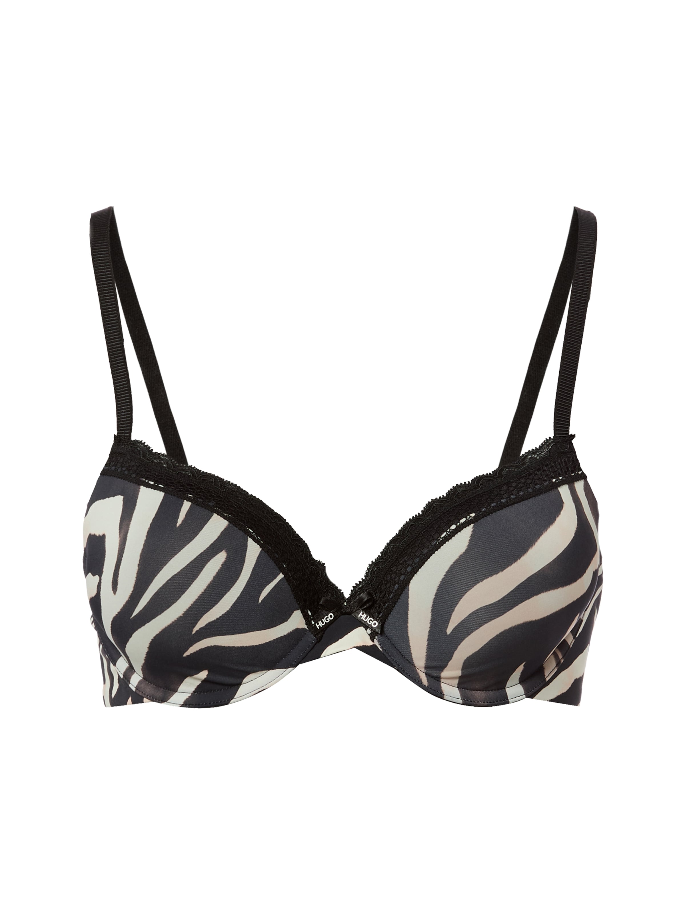 HUGO Push-up BH ' Unique ' in Schwarz: Vorderseite