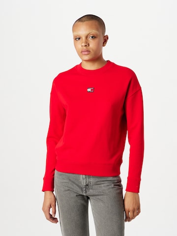 Sweat-shirt Tommy Jeans en rouge : devant